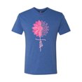 thumbnail image 2 of Wild Bobby, Faith Pink Ribbon Sunflower, Breast Cancer Awareness, Men Premium Tri Blend Tee, Vintage Royal, X-Large, 2 of 5
