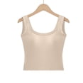 thumbnail image 4 of Débardeurs pour Femmes & Camisoles avec Soutien-Gorge Intégré, Bretelles Spaghetti Réglables, Débardeurs Couche de Base, 4 of 5