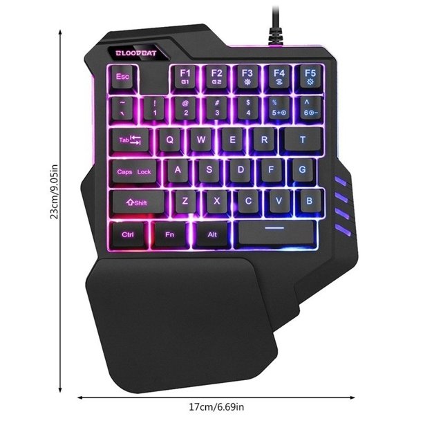 Mechanical One Handed Keyboard Hand Game Artifact Left Hand Game Keypad For Game Walmart Com
