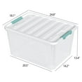 thumbnail image 2 of 85 Qt Storage Bins with Lids & Wheels - 4 Pack Clear Plastic Storage Containers - Large Storage Box for Clothes, Holiday Decorations, Toys - 24.8 x 18.1 x 13.4 Inch, 2 of 7