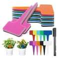 thumbnail image 2 of Hioecau 100Pcs T-Type Plant Tags Garden Labels Plastic Plant Marker Tags Waterproof Reusable Plant Labels with Marking Pen for Outdoor Garden Seedlings, 2 of 8