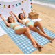 thumbnail image 1 of Manta de playa grande | Esterilla de microfibra sin arena para playa, piscina y picnic | Manta de exterior de secado rápido | Esterilla de viaje rectangular de 200x140 cm para camping, yoga y parque, 1 of 6