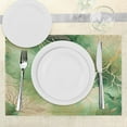 thumbnail image 3 of Ambesonne Green Place Mats Set of 4, Dreamy Outline Branch Leaves, Standard Size, Seafoam Peach Salmon, 3 of 5