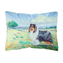 Carolines Treasures 7140PW1216 Collie Decorative Canvas Fabric Pillow, 12H x16W, multicolor
