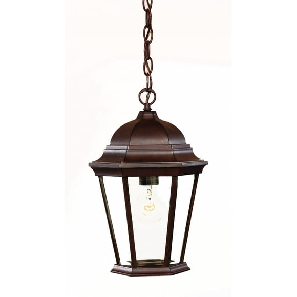 homeroots lighting 398004 Richmond 1-Light Burled Walnut Hanging Light
