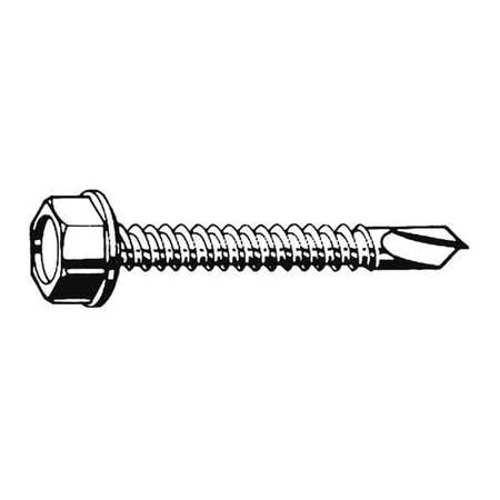 - Hex Washer Head Self Drilling Tapping Screw, 1-1/2