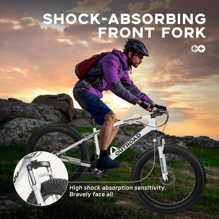 MarKnig Fat Tire Mountain Bike, 26 inch wheels, 21 Speed, Steel