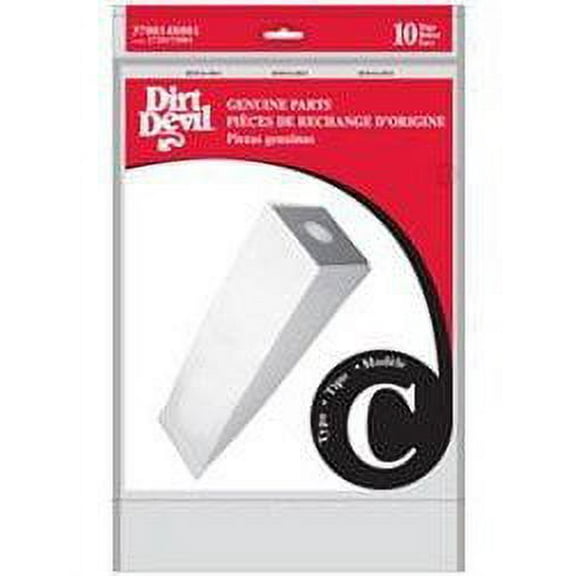 Dirt Devil Upright Type C Paper Bags 10 Pack # 3700148001