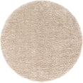 thumbnail image 6 of Unique Loom Davos Shag Collection Area Rug - Solid (5' 3" Round Linen), 6 of 7