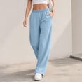 thumbnail image 7 of Women's Wide Leg Sweatpants High Waisted Baggy Lounge Pants with Pockets Soft Oversized Joggers, 2XL, 7 of 7