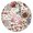 Football Patchwork Pattern, variant on Pink Plaid Baseball Pattern Round Fitted Tablecloth with Elastic Edge,Dining Table Cover Waterproof,Outdoor Round Tablecloth for Camping,Dining,Indoor and Outdoor