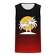 thumbnail image 4 of Camiseta sin mangas de cuello redondo para hombre, estampada, informal, deportiva, elástica, de moda, de poliéster., 4 of 4
