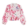 thumbnail image 1 of bar III Blusa con sobrepelliz para mujer, rosa, extragrande, 1 of 2