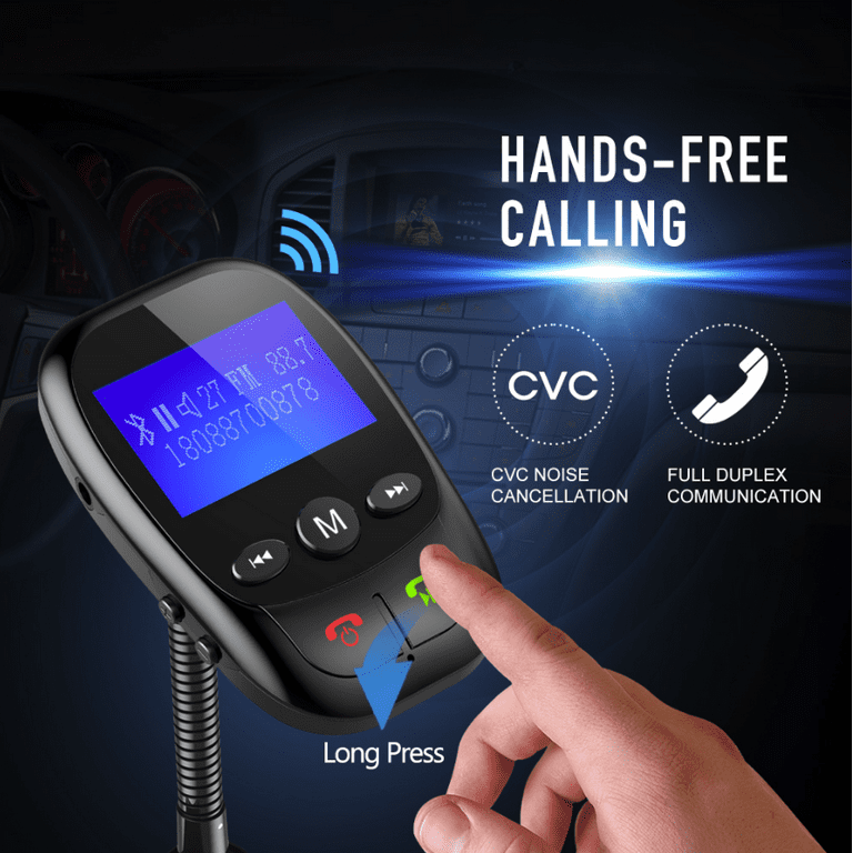 Sylvania, Bluetooth FM Audio Transmitter, Hands-free for Car, Black, (SBT1100) - Walmart.com Sylvania, Bluetooth FM Audio Transmitter, Hands-free for Car, Black, (SBT1100) - Walmart.com