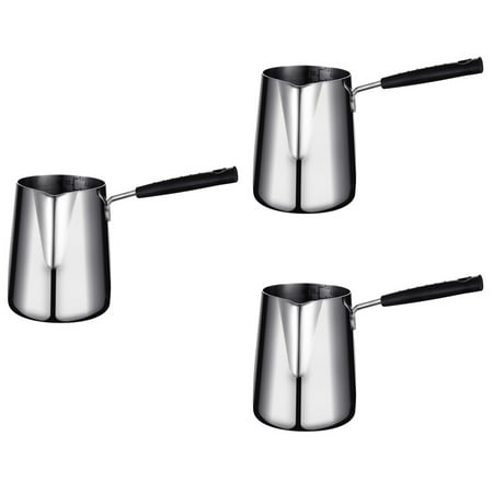 

WORGEOUS 3pcs Stainless Steel Fryer Household Deep Frying Pot Cooking Pot