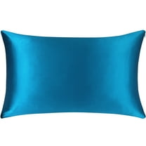 Unique Bargains 100% Luxury Silk Solid Bed Pillowcase, 1 Piece,  Peacock Blue
