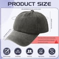 thumbnail image 3 of Bocaoying 3 Pcs Washed Cotton Baseball Caps for Men Women, Breathable Retro Adjustable Dad Hats with Crown, Curved Brim Ball Caps for Running, Outdoor, Daily Casual Wear, Dark Grey/Khaki/Navy Blue, 3 of 6