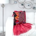 thumbnail image 4 of Parkland Collection Siacca Black Embroidered Floral Decorative Throw Pillow, 20 x 20 Cotton Accent Pillow, 4 of 6
