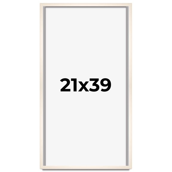 21x39 Frame White Wheat Solid Wood Picture Frame | Moulding Width 0.75 Inches | Interior Depth 0.5