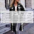 thumbnail image 3 of Annhoo Womens Long Trench Coat Single Breasted Checkered Long Sleeve Lapel Overcoat Fall Winter outerwear Jackets, 3 of 7