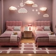 thumbnail image 4 of Boucle Twin Bed Frame with Wave Headboard - Upholstered Platform Bed, Wood Slat Support, No Box Spring Needed, Easy Assembly, Pink, 4 of 5