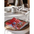 thumbnail image 6 of Independence Day Cloth Napkins Set of 8 Reusable Dinner Napkins, 4th of July Red Striped Stars Patriotic Cocktail Napkin Washable Table Napkins for Wedding/Holiday Party/Baby Shower 20"x20", 6 of 7