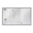 thumbnail image 3 of 60 in. x 36 in. LED Lighted Framed Rectangular Ati-Fog Bathroom Vanity Mirror in Flat Black, 3 of 7