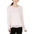 thumbnail image 2 of maison Jules Womens Layered Look Pullover Blouse, Pink, XX-Small, 2 of 2