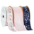 thumbnail image 6 of Offray Ribbon, Light Pink 1 1/2 inch Floral Satin Ribbon, 9 feet, 6 of 7