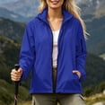 thumbnail image 5 of Lmueinov 2026 Women's Stand Collar Zip Up Windproof Jacket, Elastic Cuff Lightweight Windbreaker with Pockets Casual Outdoor Coat S-XXL, 5 of 7