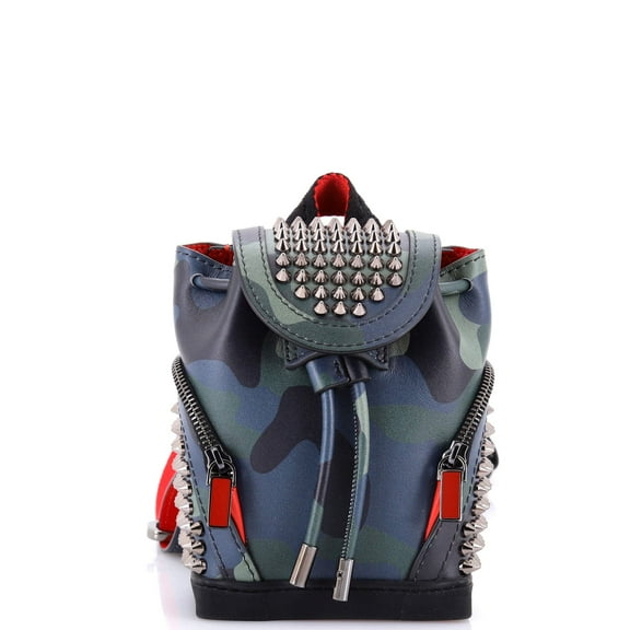 Pre-Owned Explorafunk Keyring Crossbody Bag Spiked Printed Leather By Rebag