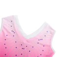 thumbnail image 4 of 5-14T Girls Gymnastic Leotard Kids Sparkly Diamond Gradient Ballet Dance Suit Sleeveless Dancewear, 4 of 9