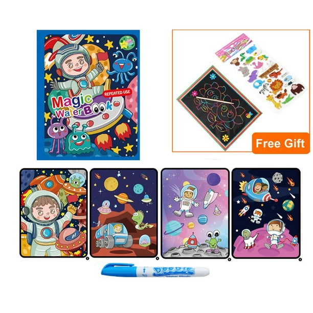 Libro mágico de dibujo de agua, libro para colorear, garabato, pluma mágica, pintura, tablero de dibujo, juguetes para niños, cumpleaños, Navidad, regalo de Año Nuevo GYH Tan Jianjun unisex