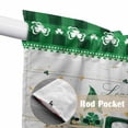 thumbnail image 4 of St. Patrick's Day Swag Curtains for Kitchen/Bedroom/Living Room, Green Truck Gnomes Clovers Wooden Grain Scalloped Curtains 63 Inch Long, Window Swag Topper Curtains Valances 2 Panels Set 36"x63", 4 of 8
