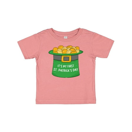 

Inktastic It s My 1st St. Patrick s Day with Green Top Hat and Gold Gift Baby Boy or Baby Girl T-Shirt