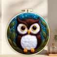 thumbnail image 1 of HLONK Owl Needle Felting Set Beginner Felt Painting Set with Wool Felt Painting Set Decorative Frame Suitable for Home Decoration Christmas Gift, 1 of 8