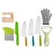 thumbnail image 3 of Juego de cuchillos para niños, juguetes de cocina de imitación, juego de utensilios de cocina, juguetes de cocina reales 8 piezas, 3 of 9