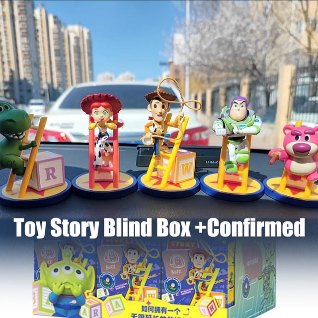 Figuras de acción de Disney, caja ciega de Toy Story, marco de escalera, serie Buzz Lightyear, modelo de figura de Anime, caja misteriosa, decoración de ventana1479