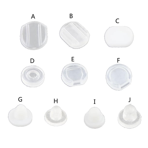 50 Piezas Accesorio Joyeria 50 Almohadillas De Silicona Transparentes Para Pendientes De Clip - Alivia El Dolor De Orejas Pendientes Clip Mujer Sin Agujero