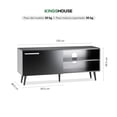 thumbnail image 4 of Mueble para TV 55” Almacenamiento con Repisas, Centro de Entretenimiento Moderno de Madera Sala negro, 4 of 7