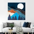 thumbnail image 3 of Idea4wall 2pcs Watercolor Granite Marble Mountain Forest Nature Wilderness Stick Wallpaper Removable Wall Murals Large Wall Stickers for Home Decoration, 48"x48", 3 of 5