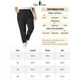 thumbnail image 6 of Agnes Orinda Women's Plus Size Pants Straight Leg Drawstring Elastic Work Trousers 2X Black, 6 of 6
