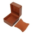 thumbnail image 5 of Caja de almacenamiento de reloj de cuero PU, caja de regalo con almohada suave para reloj, collar, pulsera, marrón, 5 of 5