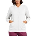 thumbnail image 2 of Stamzod Scrub Jackets for Women 2026 V-Neck Long Sleeve Zip Up Sweatshirt Women Nurse Uniform Bomber Jacket with Pockets, 2 of 7