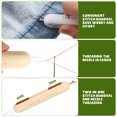 thumbnail image 2 of 3Pcs 2 In 1 Needle Threader Seam Rippers For Sewing Products Abs Material Compact Design Beige, 2 of 9