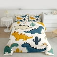 thumbnail image 2 of Castle Fairy Kawaii Dinosaurs Bedding Comforter Set 2pcs for Kids Children,Cartoon Animal Dino Twin Comforter Sets Microfiber,Cute Woodland Wildlife Breathable Bedding Set,Super Cozy Room Decor, 2 of 8