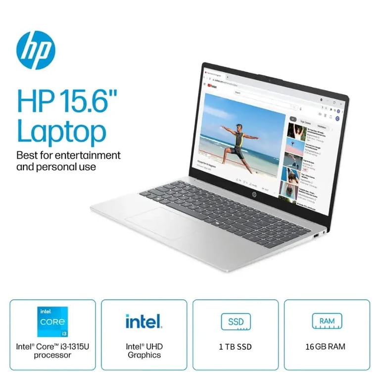 HP 2025 Touchscreen Laptop, with Office Lifetime License, Intel i3