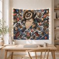 thumbnail image 5 of Ocean Waves Anthropomorphic with Tanuki Raccoon Wide Expression, Mystical Fantasy for Space Lovers, Galaxy Room Decor, Housewarming Gift, Tapestry Wall Hanging for Bedroom and Dorm, 5 of 7