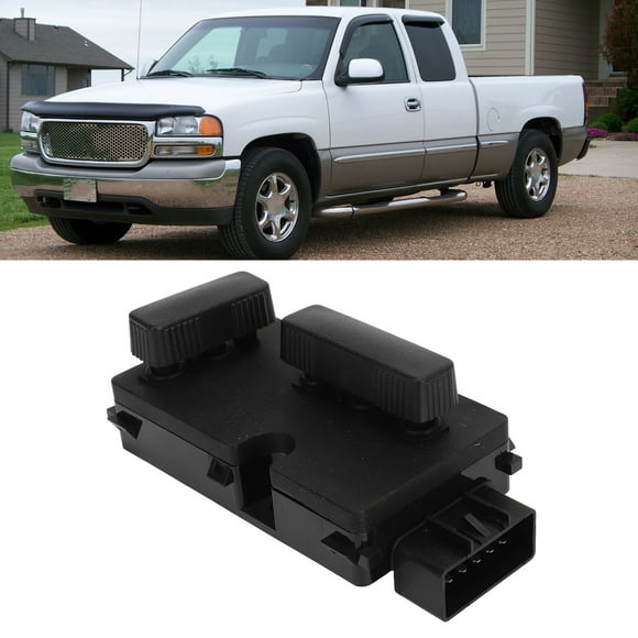 Driver Side Power  Switch, High Durability 8 Way  Switch E15040501CP Direct Replacement Easy Installation  for Sierra 1500 2002 To 2006