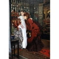 thumbnail image 2 of James Tissot 18x24 Black Ornate Framed Double Matted Museum Art Print Titled: Young Woman Looking at Japanese Items (1869), 2 of 5